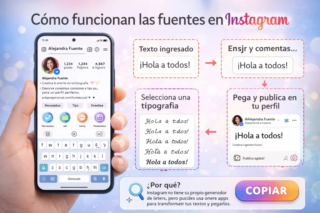 fuentes en Instagram