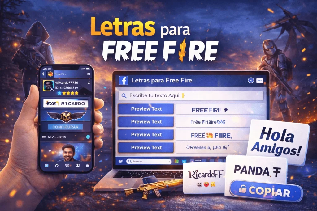 Letras para Free Fire