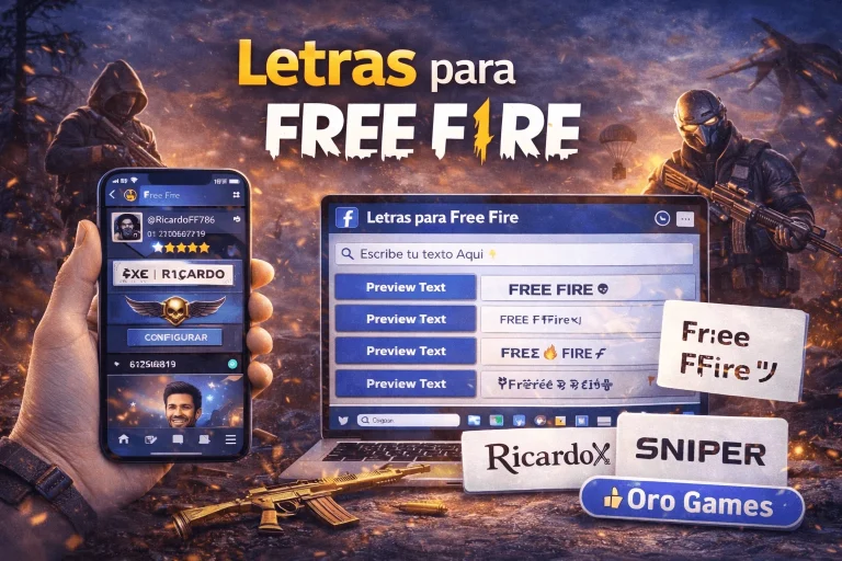Letras Para Free Fire 2026 🔥 +1000 Nombres, Símbolos y Letras Bonitas Para Copiar y Pegar 1 Letras para Free Fire