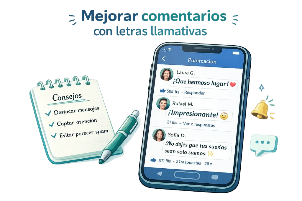 Mejorar comentarios con letras llamativas